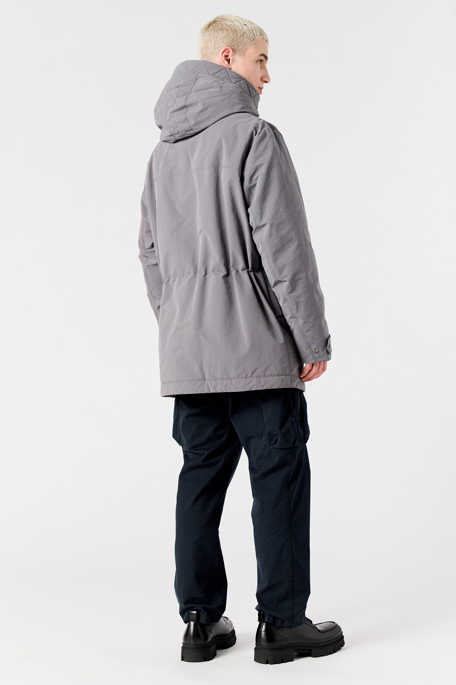 EFREM - HOODED LONG JACKET PEWTER | Parajumpers®