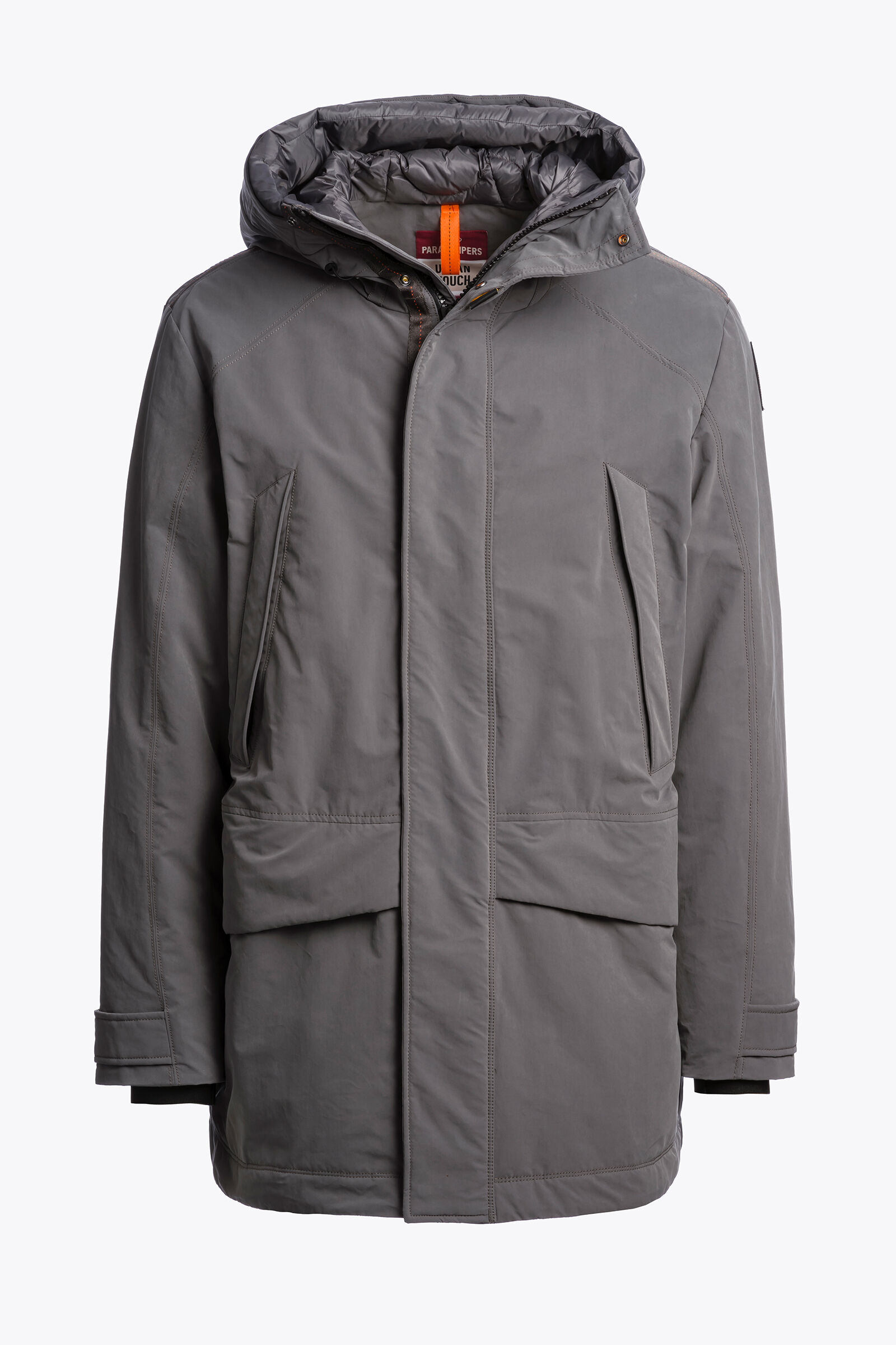 EFREM - HOODED LONG JACKET PEWTER | Parajumpers®