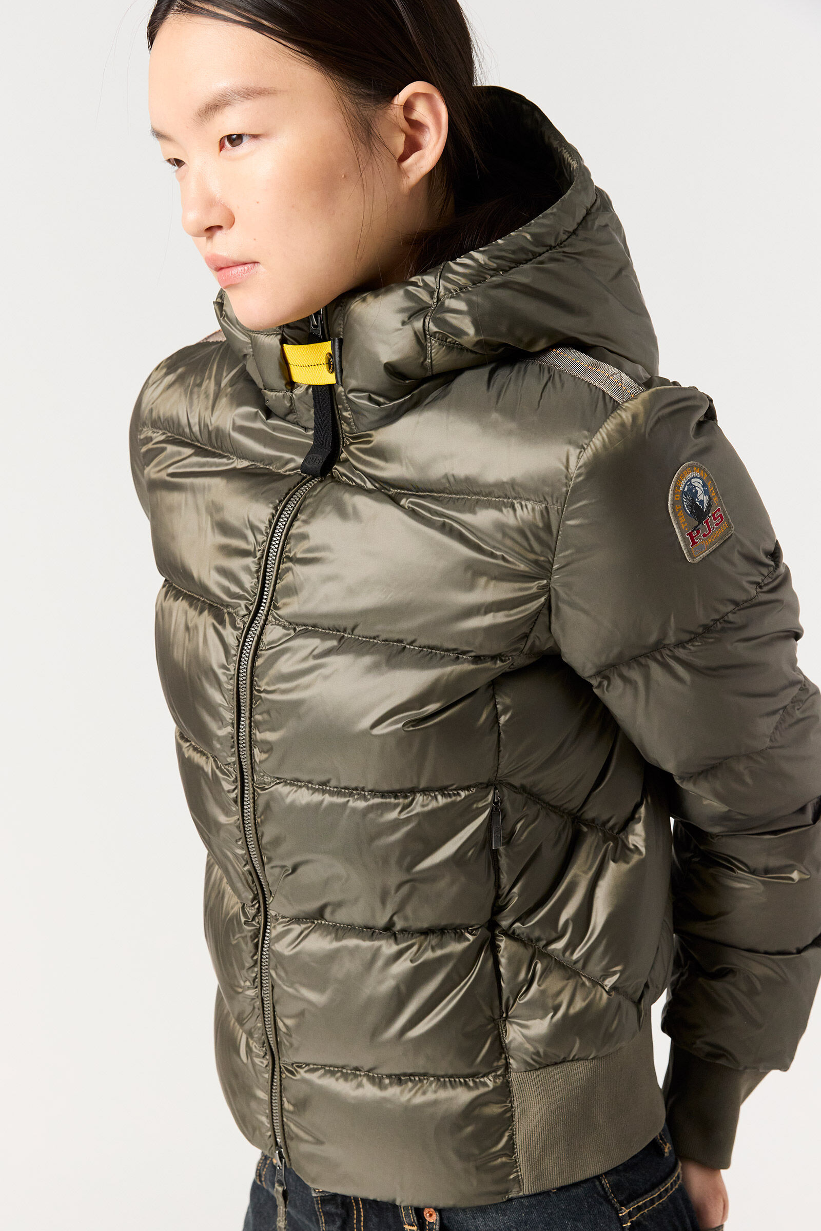 MARIAH - HOODED DOWN JACKET OLIVE GREY | Parajumpers®