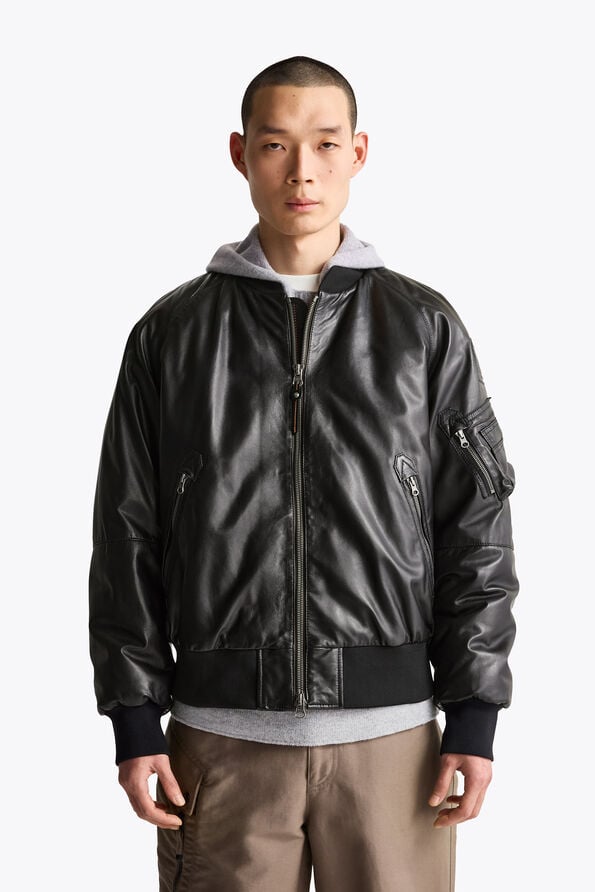 Parajumpers MORVIN - LEATHER BOMBER  26WMPMJKLE03P040541