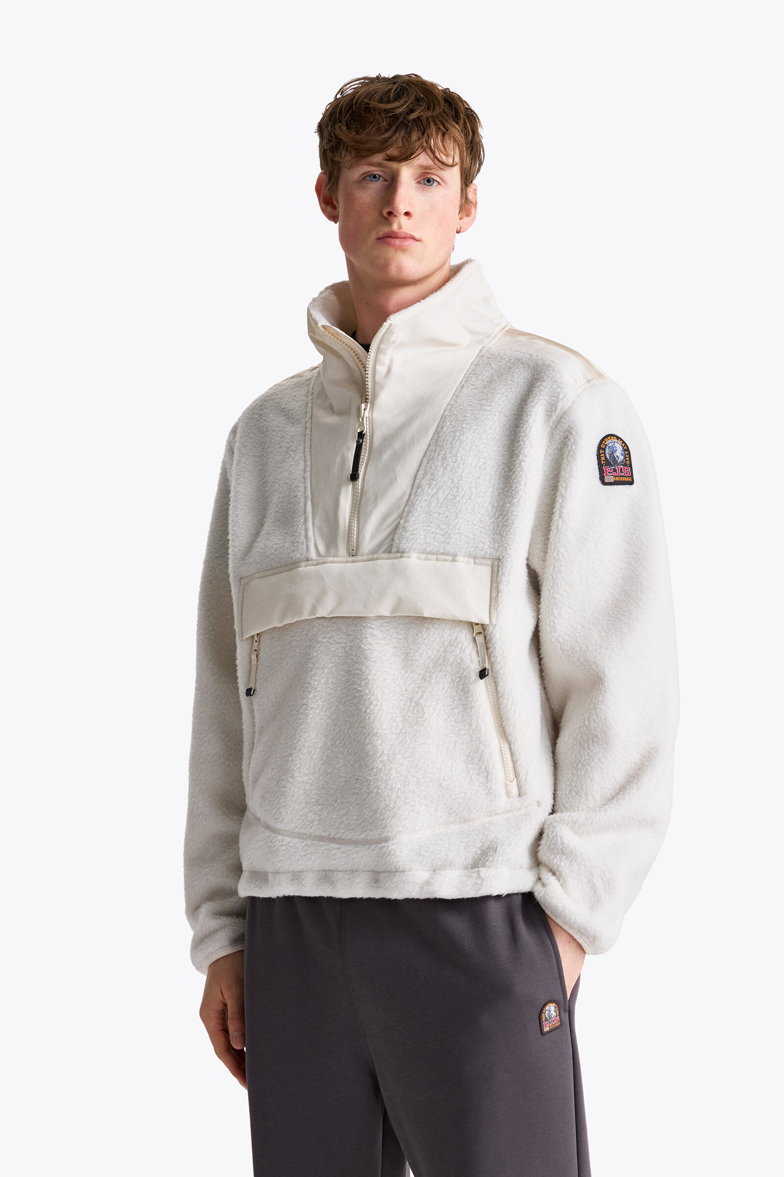BERGEN NO EMBRO - HALF-ZIP FLEECE WARM IVORY | Parajumpers®